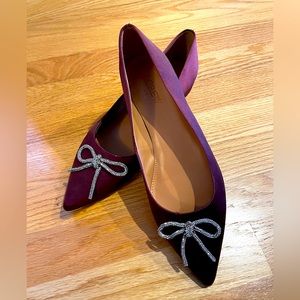 Pointy Tow Bow Flats JCrew size 8